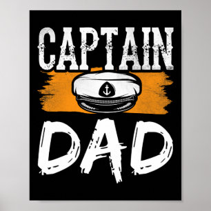Kapitän Dad Yacht Boot Crew Schiff Vater Daddy Pap Poster