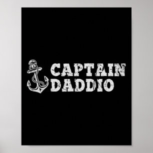 Kapitän Daddio Segeln Bootfahren Vintage Boot Anke Poster