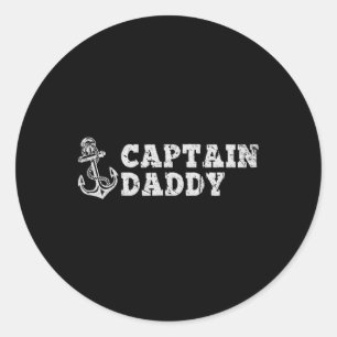 Kapitän Daddy Segeln Boote Vintage Boot Anker Runder Aufkleber