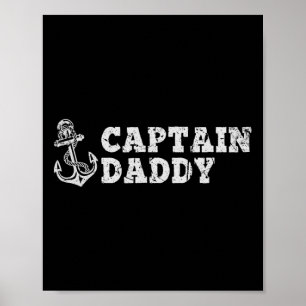 Kapitän Daddy Segeln Booten Vintage Boot Anker Poster