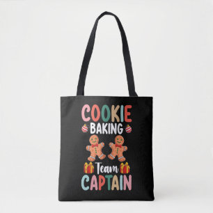 Kapitän der Cookie-Backmannschaft Familienweihnach Tasche