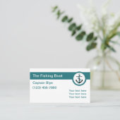 Kapitän der Fischereifahrzeuge Moderne Visitenkarte (Stehend Vorderseite)