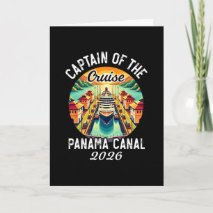 Kapitän der Kreuzfahrt 2026 Panama-Kanal Vintage G Karte