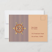 Kapitän der Piratenschiff-Geburtstagspartei Dankeskarte (Rückseite)