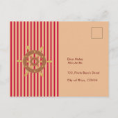 Kapitän der Piratenschiff-Geburtstagspartei Einladungspostkarte (Rückseite)