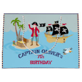 Kapitän der Piratenschiff-Geburtstagspartei Große Geschenktüte (Vorderseite)