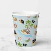 Kapitän der Piratenschiff-Geburtstagspartei Pappbecher (Rückseite)