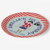 Kapitän der Piratenschiff-Geburtstagspartei Pappteller (Schrägansicht)