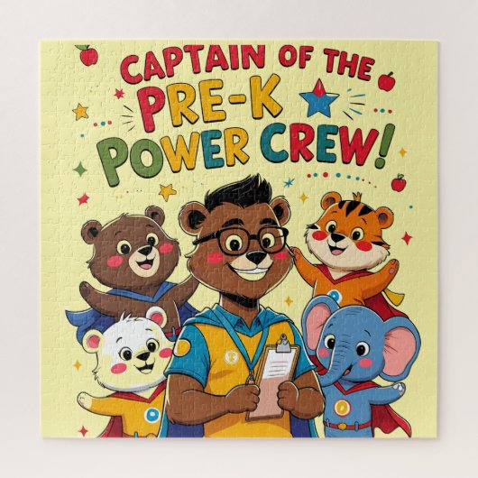 Kapitän der Pre-K-Power-Crew – Puzzle (Vertikal)