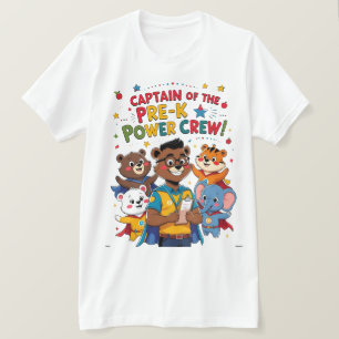 Kapitän der Pre-K-Power-Crew T-Shirt