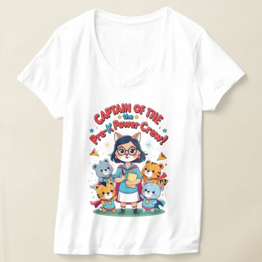 Kapitän der Pre-K-Power-Crew T-Shirt (Ablage )