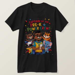 Kapitän der Pre-K-Power-Crew T-Shirt