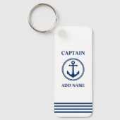 Kapitän des Ankerbootes Name oder Schiffsname Weiß Schlüsselanhänger (Vorderseite)