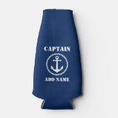 Kapitän des Ankerschiffs Name oder Name des Bootes Flaschenkühler (Vorderseite)