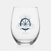 Kapitän des benutzerdefinierten Schiffes Weinglas Ohne Stiel (Vorderseite)
