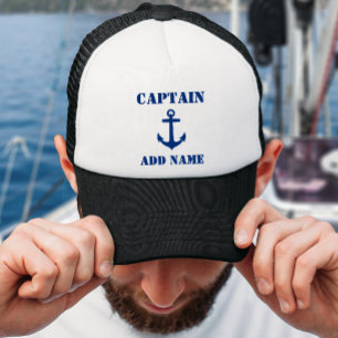 Kapitän des blauen Anchors Name oder Schiffsname Truckerkappe