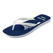 Kapitän des Bootes (anpassbar) Flip Flops Badesandalen (Schrägansicht)