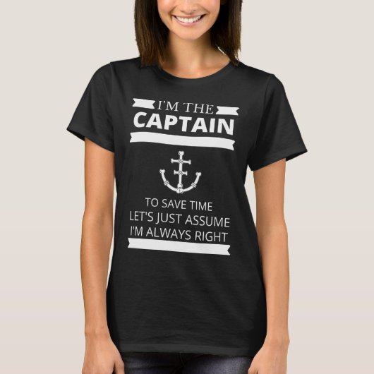 Kapitän des Bootes T-Shirt (Vorderseite)