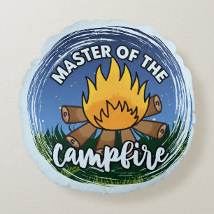 Kapitän des Campfeuers Rundes Kissen