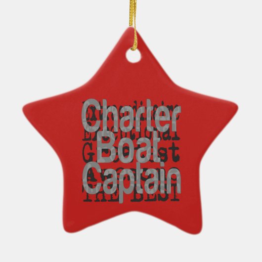 Kapitän des Charterschiffs Extraordinaire Keramikornament (Hinten)