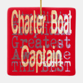 Kapitän des Charterschiffs Extraordinaire Keramikornament (Rückseite)