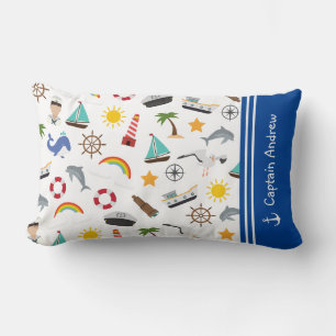 Kapitän des jungen Jungen Sailor Nautical Lendenkissen