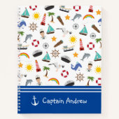Kapitän des jungen Jungen Sailor Nautical Notizblock (Vorderseite)