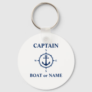 Kapitän des Nautic Compass oder Name des Bootes we Schlüsselanhänger