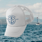 Kapitän des nautischen Marine Blue Boat Name Ancho Truckerkappe