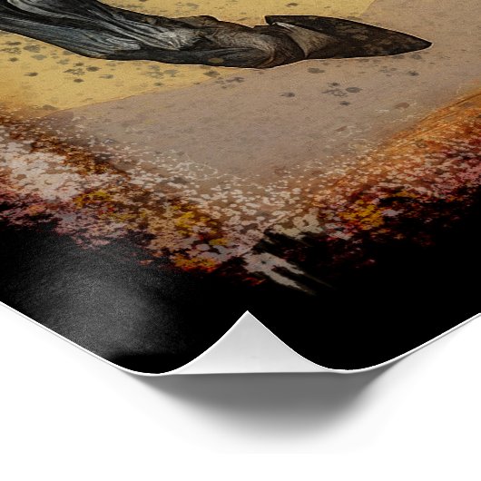 Kapitän des Wächterritters und Pferdes Poster (Ecke)