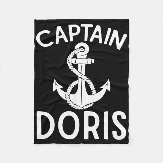 Kapitän Doris Anker Boot Bootfahren Yacht Schiff  Fleecedecke (Vorderseite)