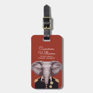 Kapitän Elephant addieren Ihren Namen Gepäckanhänger