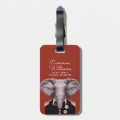 Kapitän Elephant | addieren Ihren Namen Gepäckanhänger (Rückseite vertikal)