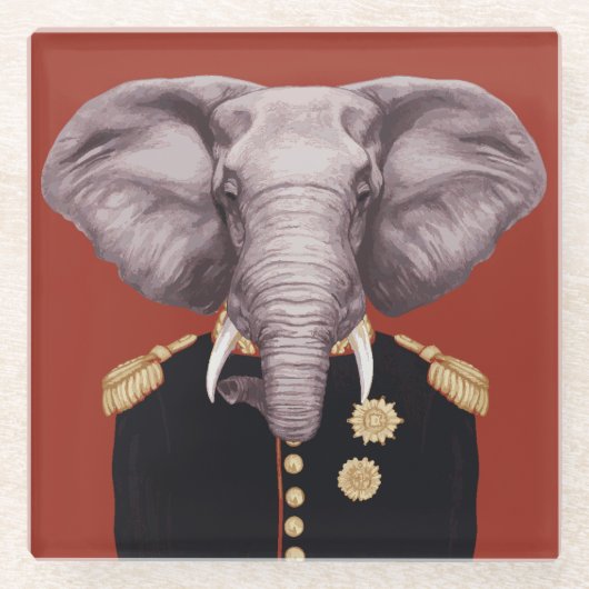 Kapitän Elephant Glasuntersetzer (Vorderseite)