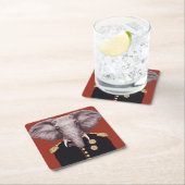 Kapitän Elephant Rechteckiger Pappuntersetzer (Vor Ort)