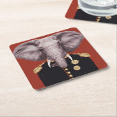 Kapitän Elephant Rechteckiger Pappuntersetzer (angewinkelt)