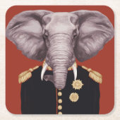 Kapitän Elephant Rechteckiger Pappuntersetzer (Vorderseite)