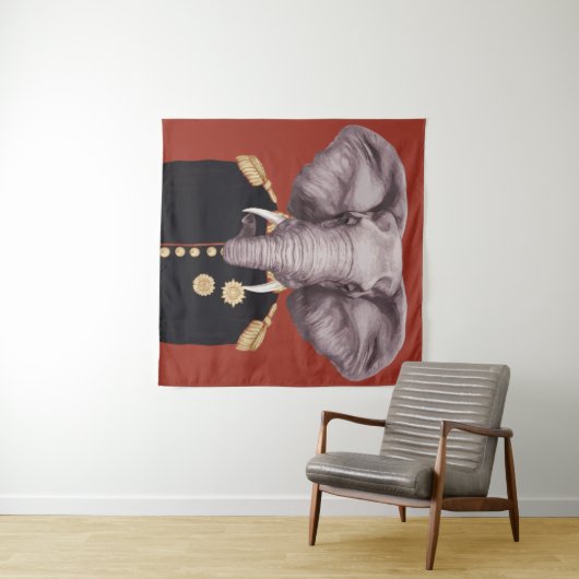 Kapitän Elephant Wandteppich (Beispiel (Horizontal))