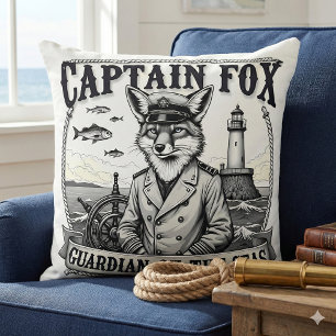 Kapitän Fuchs Hüter der Meere Nautisches Design Kissen