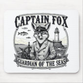 Kapitän-Fuchs-Schutz der Meere - nautisches Design Mousepad (Vorne)