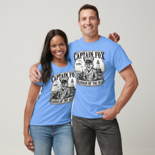 Kapitän-Fuchs-Schutz der Meere - nautisches Design T-Shirt