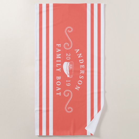 Kapitän für Korallenschiffe Strandtuch (Vorderseite)