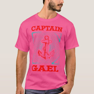 Kapitän Gael Personalisierter Name Seemann Bootsfa T-Shirt