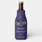 Kapitän Gold des Ankerboots | INDIVIDUELLE NAME Flaschenkühler (Flaschenvorderseite)