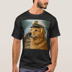 Kapitän Golden Retriever Welpenhund T-Shirt