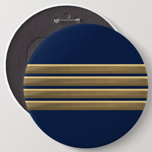 Kapitän Goldstreifen Button (Vorne & Hinten)