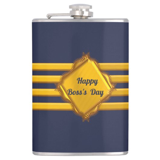 Kapitän Goldstreifen Flachmann (Vorderseite)