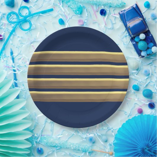 Kapitän Goldstreifen Pappteller (Party)