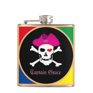 Kapitän "Grace" & Piraten - Schatzinsel /Mädchen Flachmann
