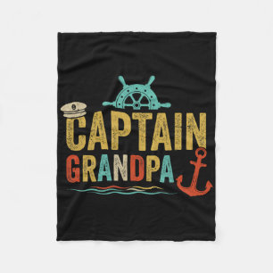 Kapitän Grandpa Pontoon Seesailor Fischerboot Fleecedecke